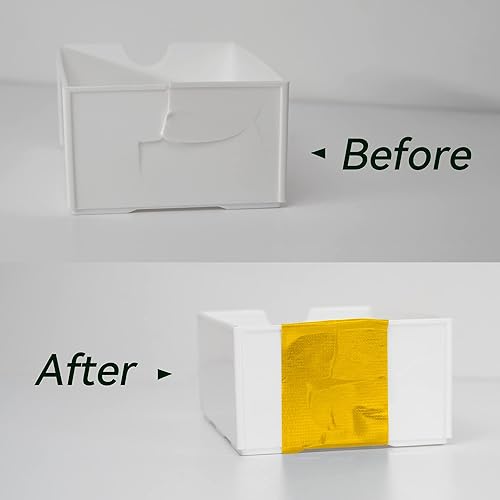 Miniatura 7 de Reniteco Cinta adhesiva amarilla 3 pulgadas x 45 yardas cinta adhesiva resistente impermeable resistente sin residuos bloqueo UV paquete de 1