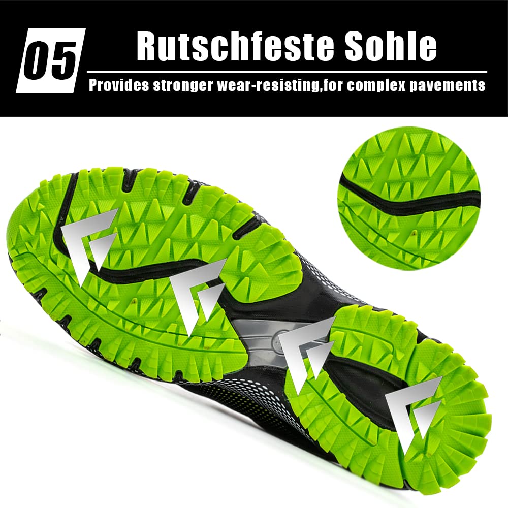 Sicherheitsschuhe Herren Atmungsaktiv Arbeitsschuhe Damen Leicht Sportlich Stahlkappenschuhe rutschfest Schutzschuhe