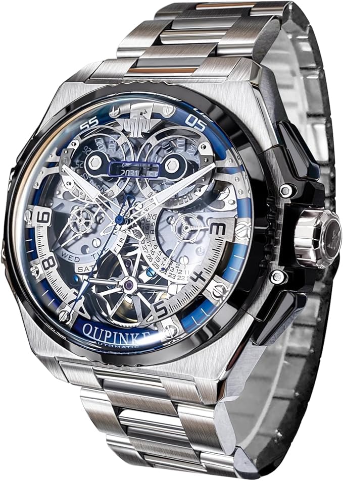 OUPINKE herrenuhren Automatische mechanische Armbanduhr Klassisch Saphirkristall Tourbillon Uhr in Zusammenarbeit mit Designern