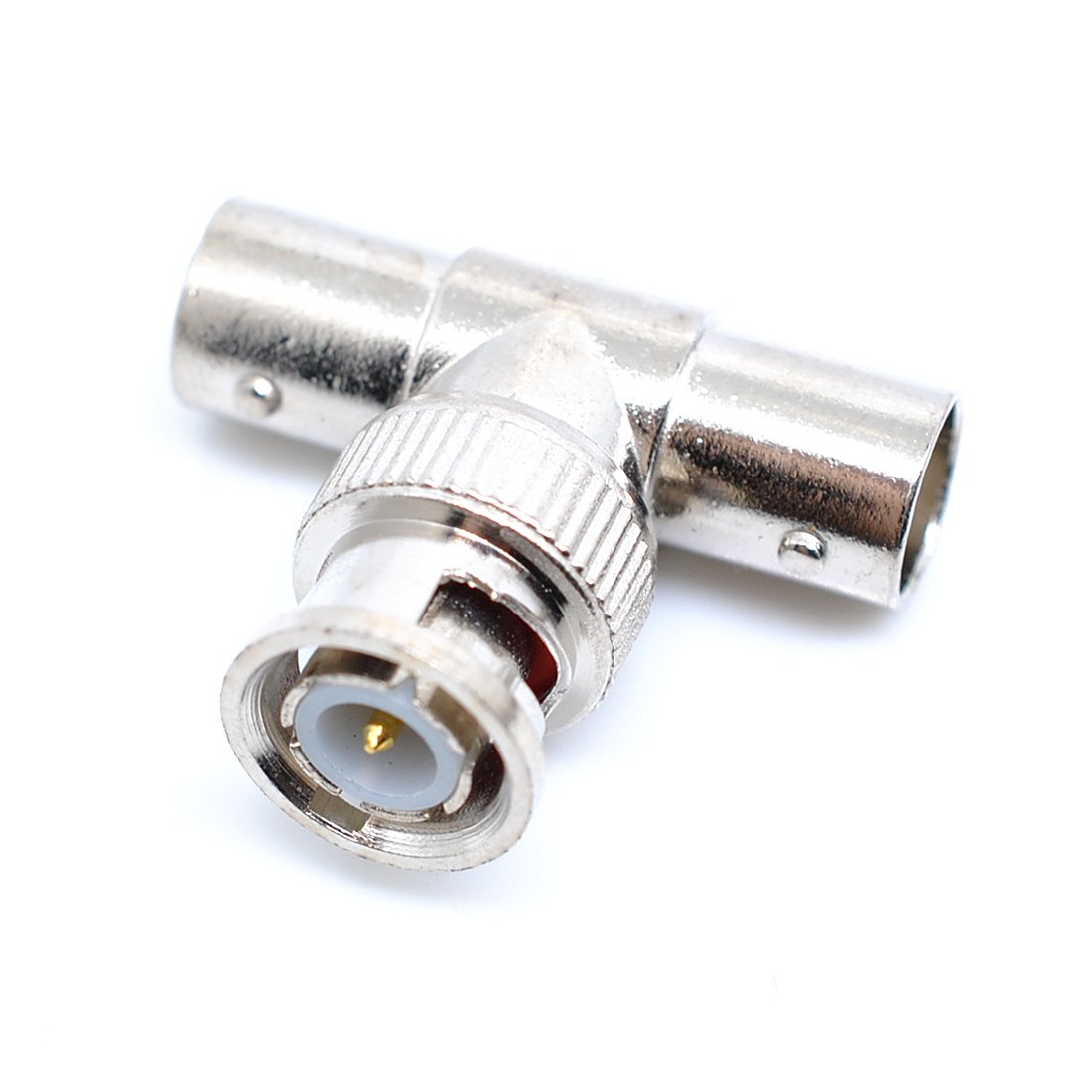 Eightwood BNC T-Adapter – BNC-Stecker Auf Dual-Buchse, 3-Wege-Splitter Für Kameras (2 Stück)