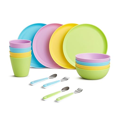 Miniatura 3 de Munchkin® Juego de 16 suministros de alimentación para bebés y niños pequeños, incluye platos, cuencos, tazas y utensilios