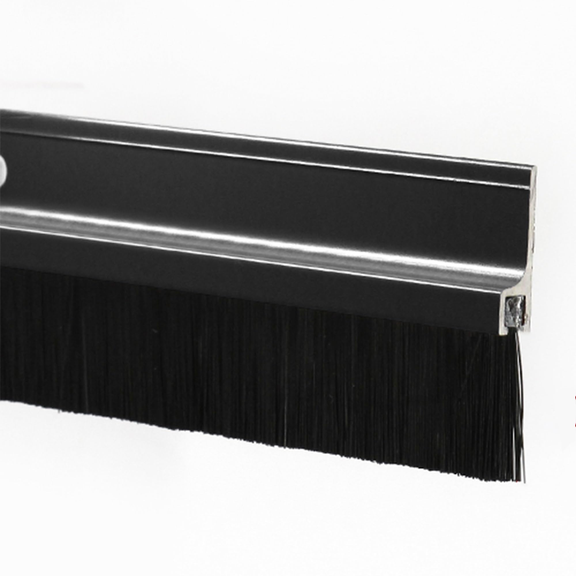 Uszczelka przeciwwiatrowa, Listwa Szczotki Do Drzwi Dolnych, Typ H, Stop Aluminium, Wielokolorowa, 15-100 Mm(Black,100mm/4in)