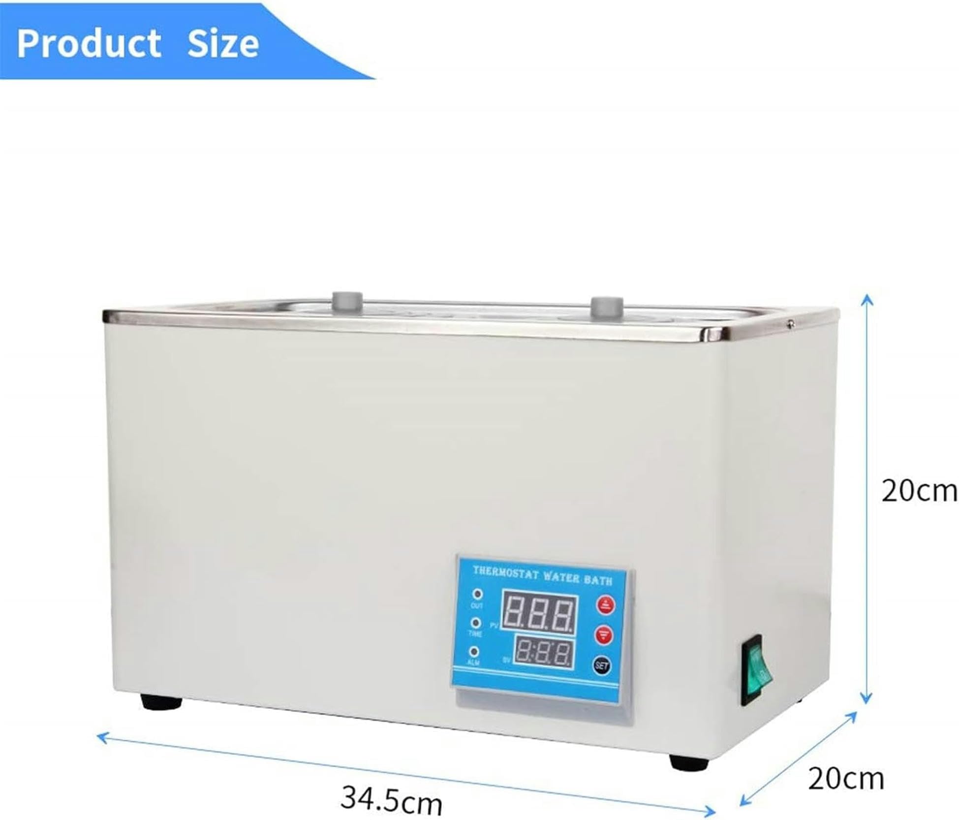 Baño María digital de laboratorio a temperatura constante, calentador de agua eléctrico de 600 W, baño María de laboratorio a temperatura constante con calefacción científica, suministros para baños