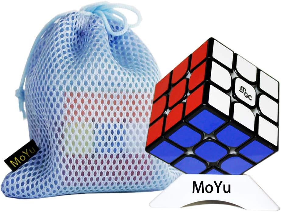 OJIN Yongjun YJ MGC II 3x3 V2 M Cube YJ MGC 3 V2 3 Layers Puzzle 3x3x3 Cube with One Cube Tripod and One Cube Bag (Black)
