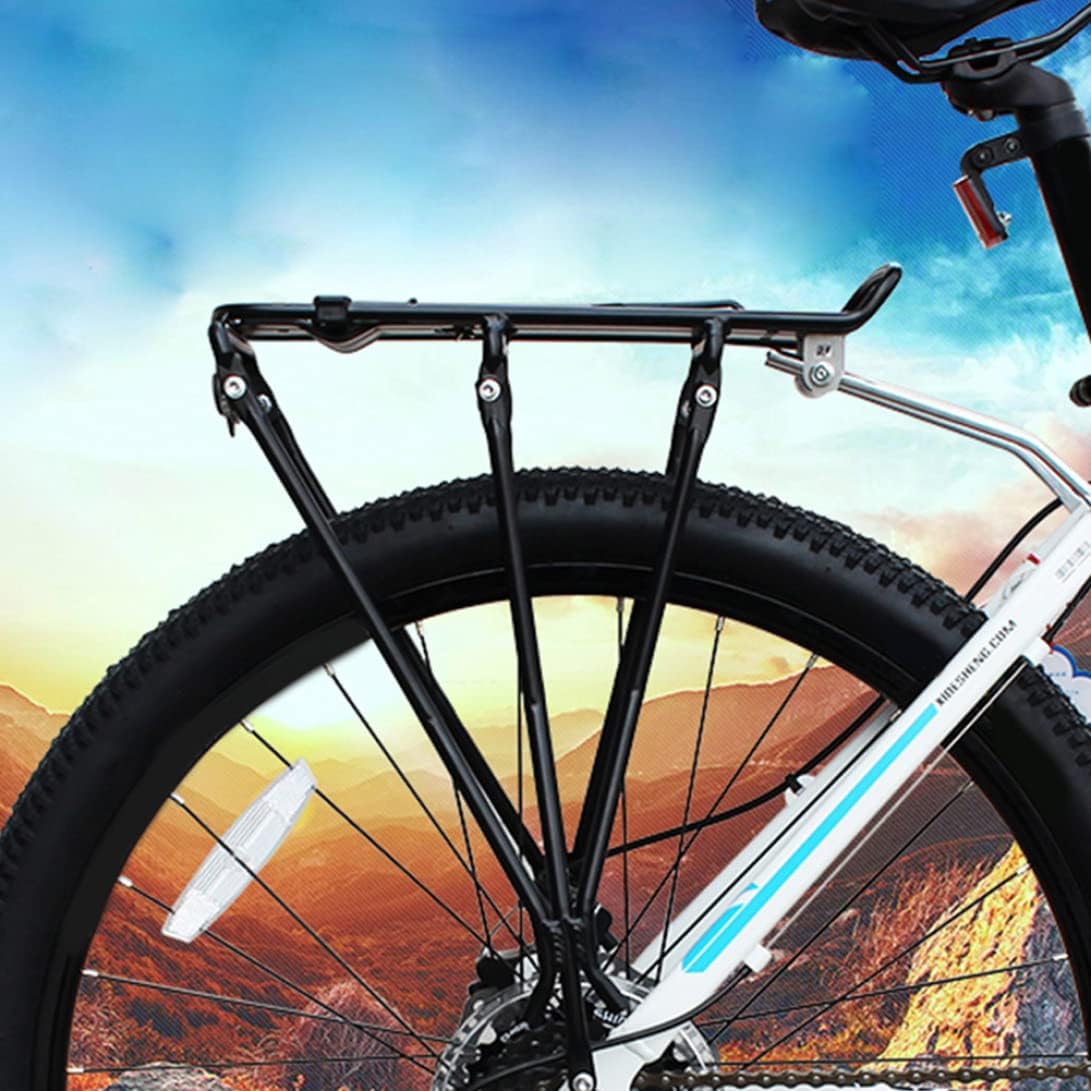 Bicycle Cargo Rack, Rear Bike Rack Bolt on Bicycle Carrier Rack Aluminum Alloy Bicycle Back Stand Waterproof Mountain Bike Cargo Rack Bike Rear Shelf Bicycle Supplies