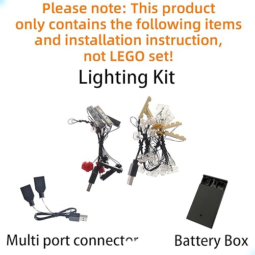 Miniatura 3 de Kit de luces LED compatible con Lego Disney Train and Station - Juego de iluminación para modelo de construcción 71044 (juego de modelos no