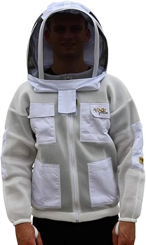 Miniatura 3 de Chaqueta ventilada de malla de aire con dos capuchas de esgrima y sombrero de ala redonda.