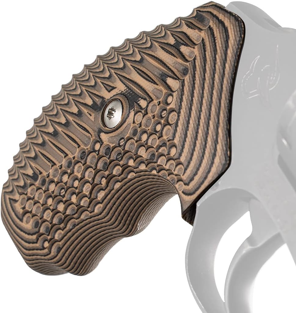 VZ Operator II Taurus Small Frame Revolvers Gun Grip, Tactical Gun Grip, Superior Comfort, Superior Control, Made in The USA, Hyena Brown, 2 Panels