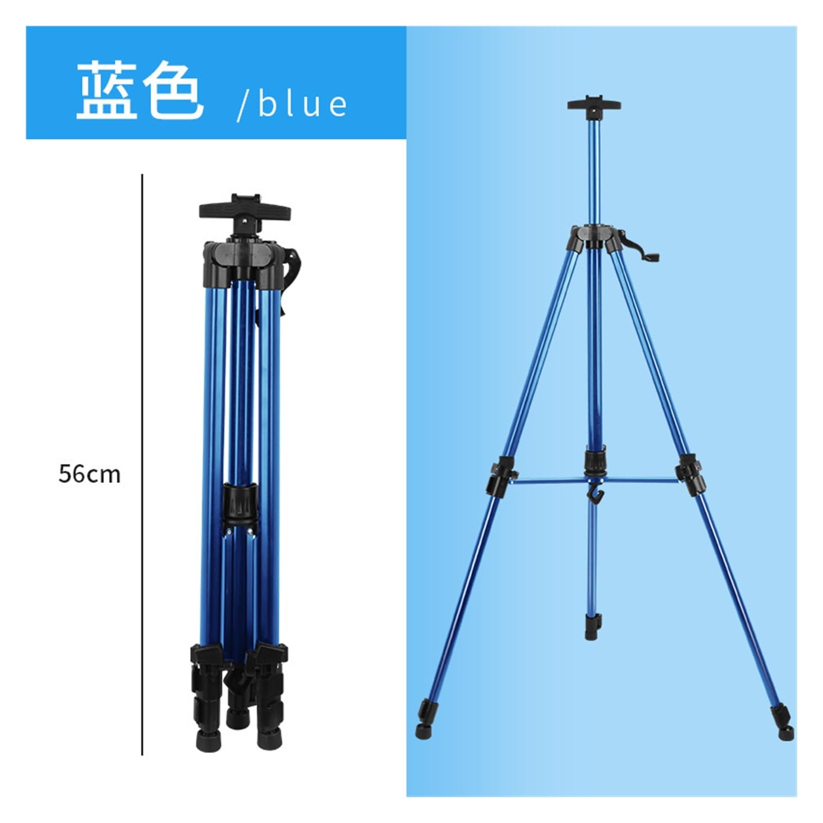 Cavalletti pieghevoli Cavalletto in lega di alluminio | Supporto pieghevole for tavolo da disegno(Blue)