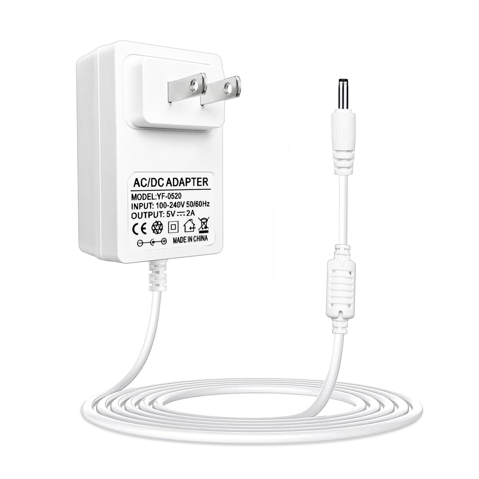 5V Power Adapter Cord for Hatch Baby Rest, Rest+, and Rest Mini Sound Machines, Night Lights, and Sleep Trainers, Barrel Style Plug, Replacement