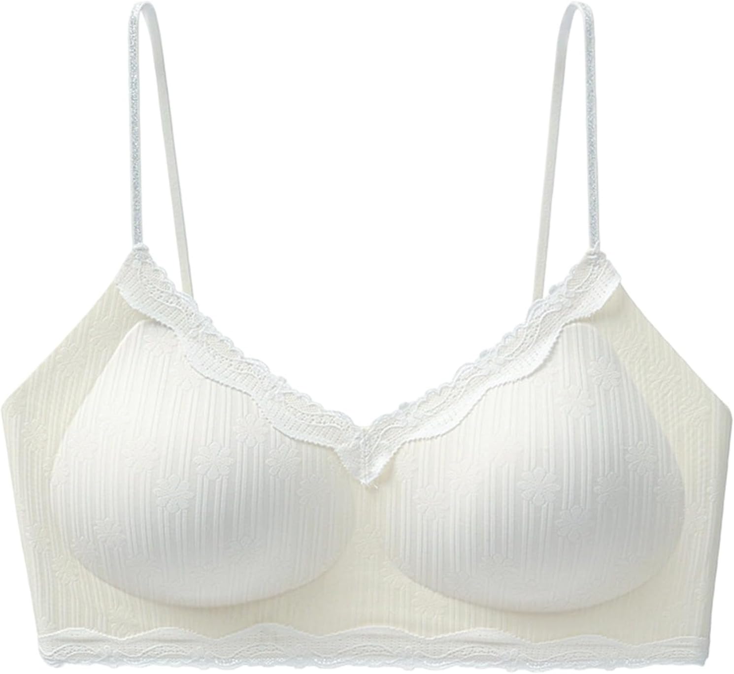 Bras for Women No Underwire Wireless Bra Seamless Full Coverage Lace Trim Lift T Shirt Push Up Sleep Bralettes