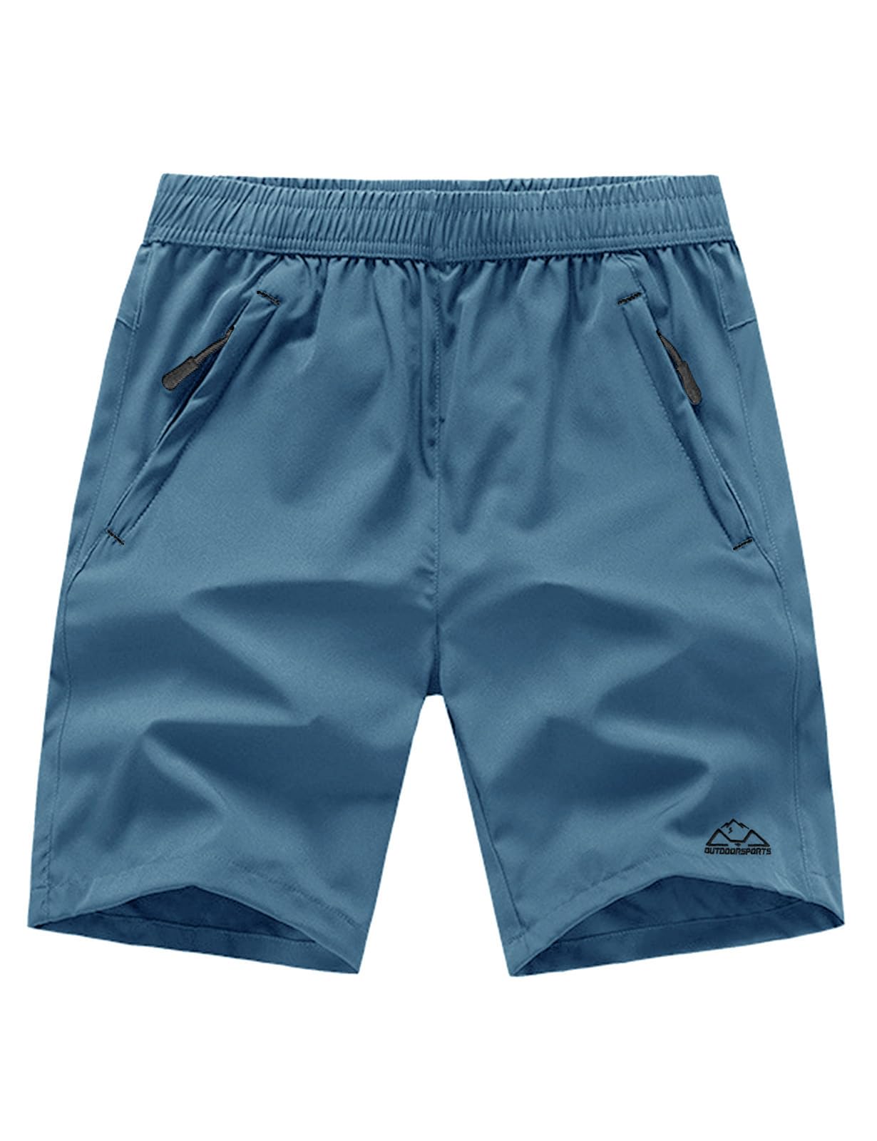 Rdruko Men's Quick Dry Hiking Shorts Lightweight Running Gym Outdoor Active Shorts with Zipper Pockets