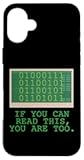 Binary Code Debug Computer Programmer Geeks Nerd Techy Guys Case for iPhone 16 Plus