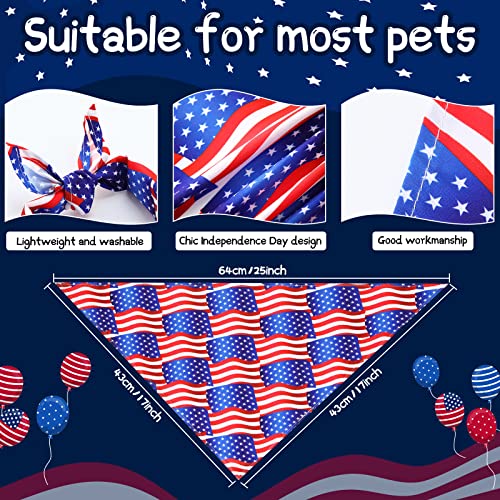 Sumind 100 Pieces Patriotic Dog Bandanas Bulk Star Bandanas For Dogs Bibs Triangle Dog Scarf Dog Bandanas With Independence Day Patterns For Independence Day Pet Costume Accessories Decoration #TOP2