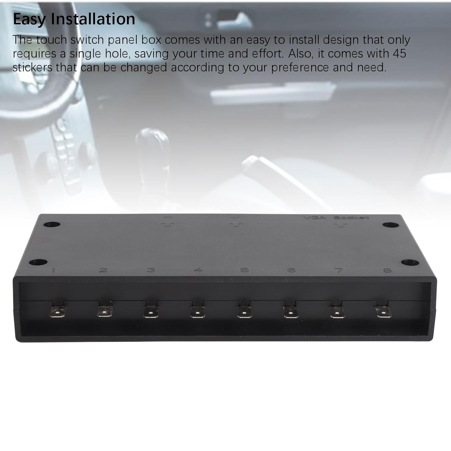 Keenso 8 Gang Switch Panel, LED Touch Control Panel Box with IP68 Water and Over Current Protection, for Car Truck RV Boat