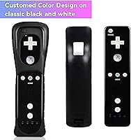 Vista 4 de TechKen 2 Pack Wii Remote Controller with Silicone Case and Wrist Strap for Wii U 2white
