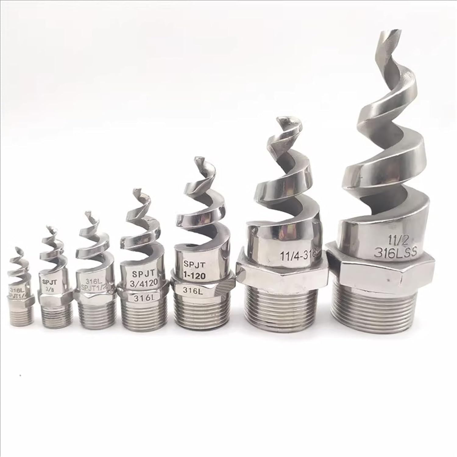 1/4 "-1" (DN8-DN25) BSP304 Stainless Steel Spiral Cone Atomizing Nozzle Dust Removal For Garden And Lawn Irrigation(1/4'')