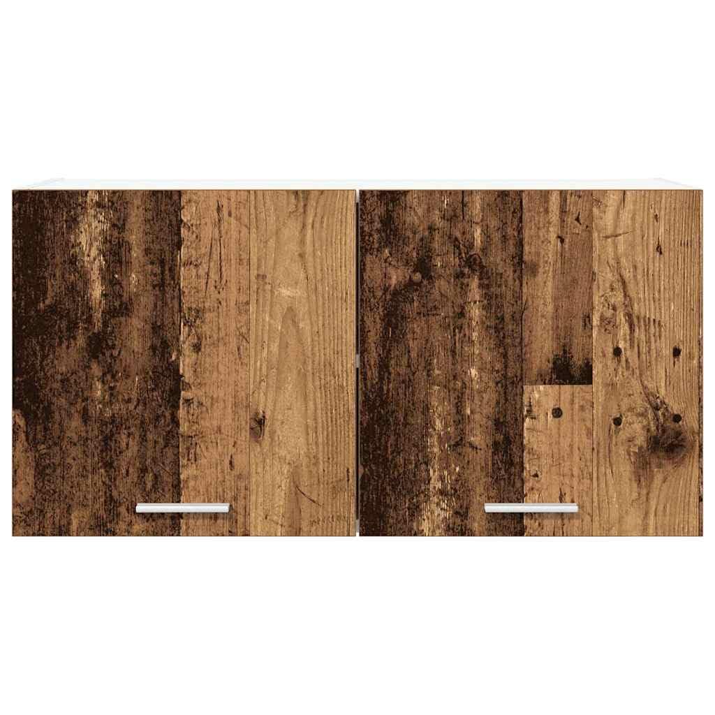 Szafka wisząca z materiału drewnopochodnego o wyglądzie starego drewna, 80 x 31 x 40 cm, z dużą ilością miejsca do przechowywania, 2 drzwi, nowoczesna szafka kuchenna do kuchni i jadalni