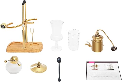 Miniatura 9 de Cafetera con sifón de equilibrio, 13.53 onzas, manual de gravedad, máquina de café de pie independiente, máquina vintage de elaboración al vacío,