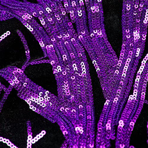 Men's Sparkling Sequin Suit Jacket - Striking Style for Parties and Special Events MINGPING (Color : Purple Sequins, Size : X-Large)4