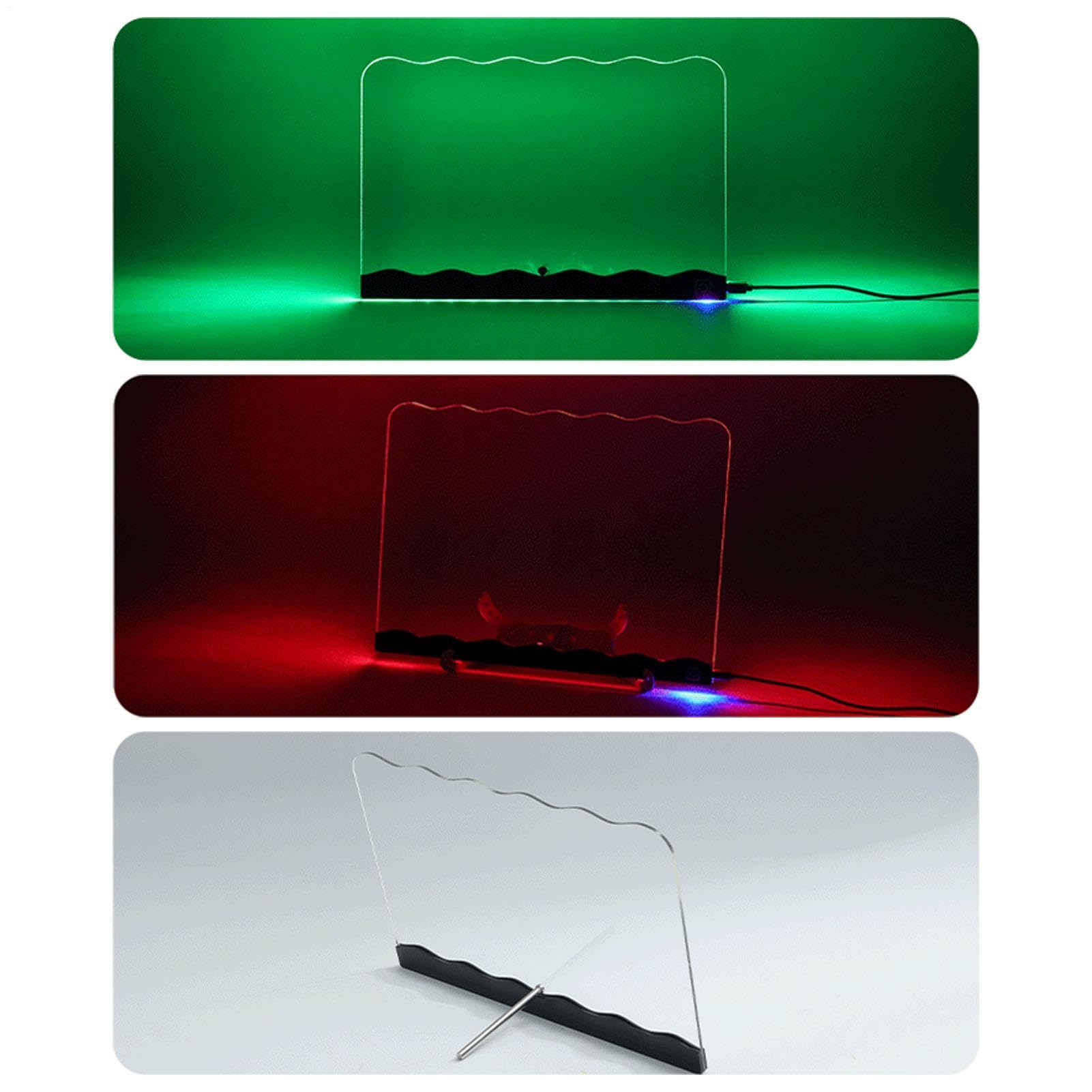 Tablero de dibujo LED recargable con rotuladores