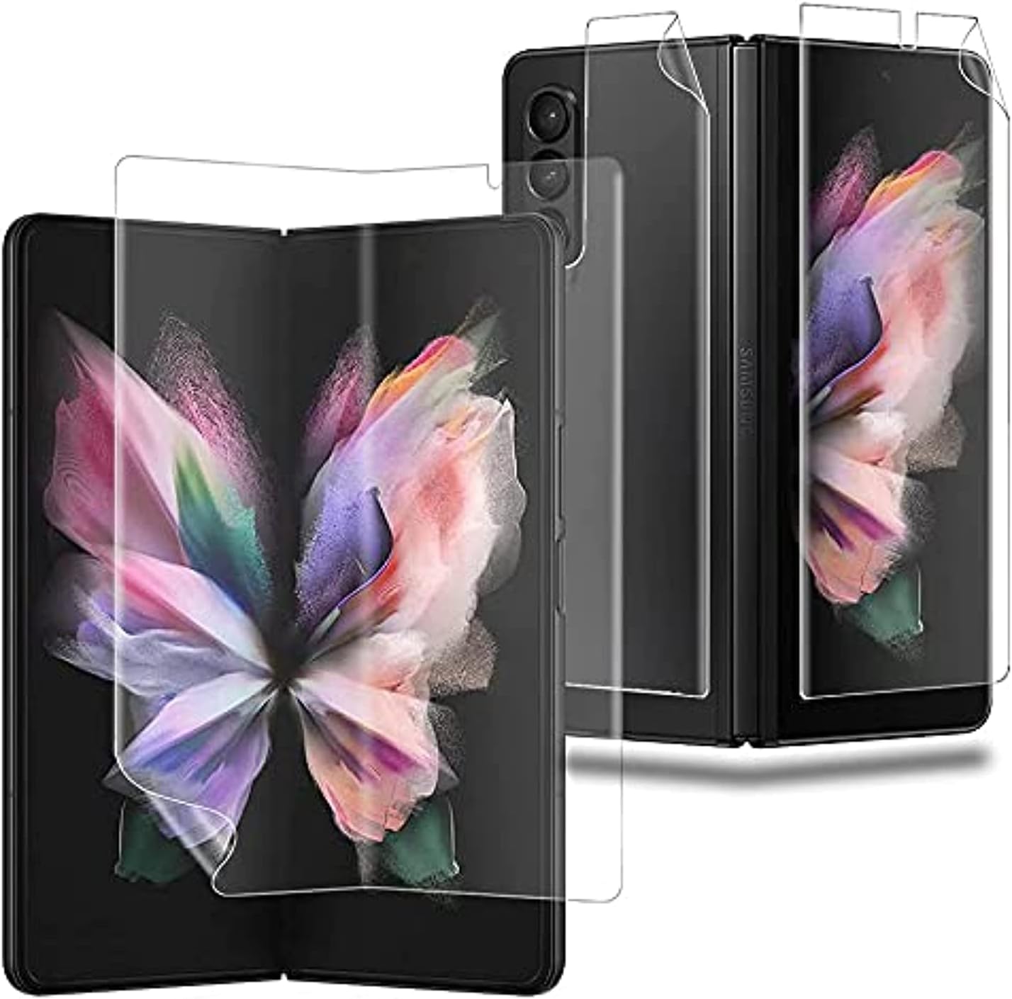 Al-HuTrusHi Screen Protector Compatible with Samsung Galaxy Z Fold 3,HD Clear Anti-Scratch Bubble-Free Full Coverage Screen Protector Film for Samsung Galaxy Z Fold 3 2021