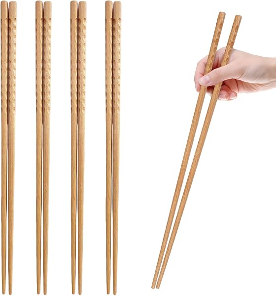 GVSS baguettes cuisine bois, 33 cm, lot de 4 – Image 1