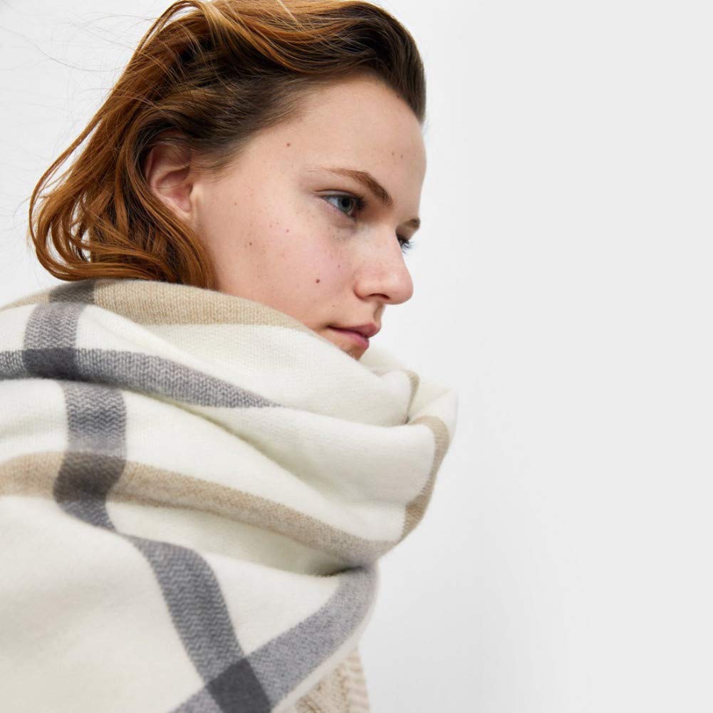Écharpe couverture hiver femmes chaude - Finis les frissons avec ce grand châle épais