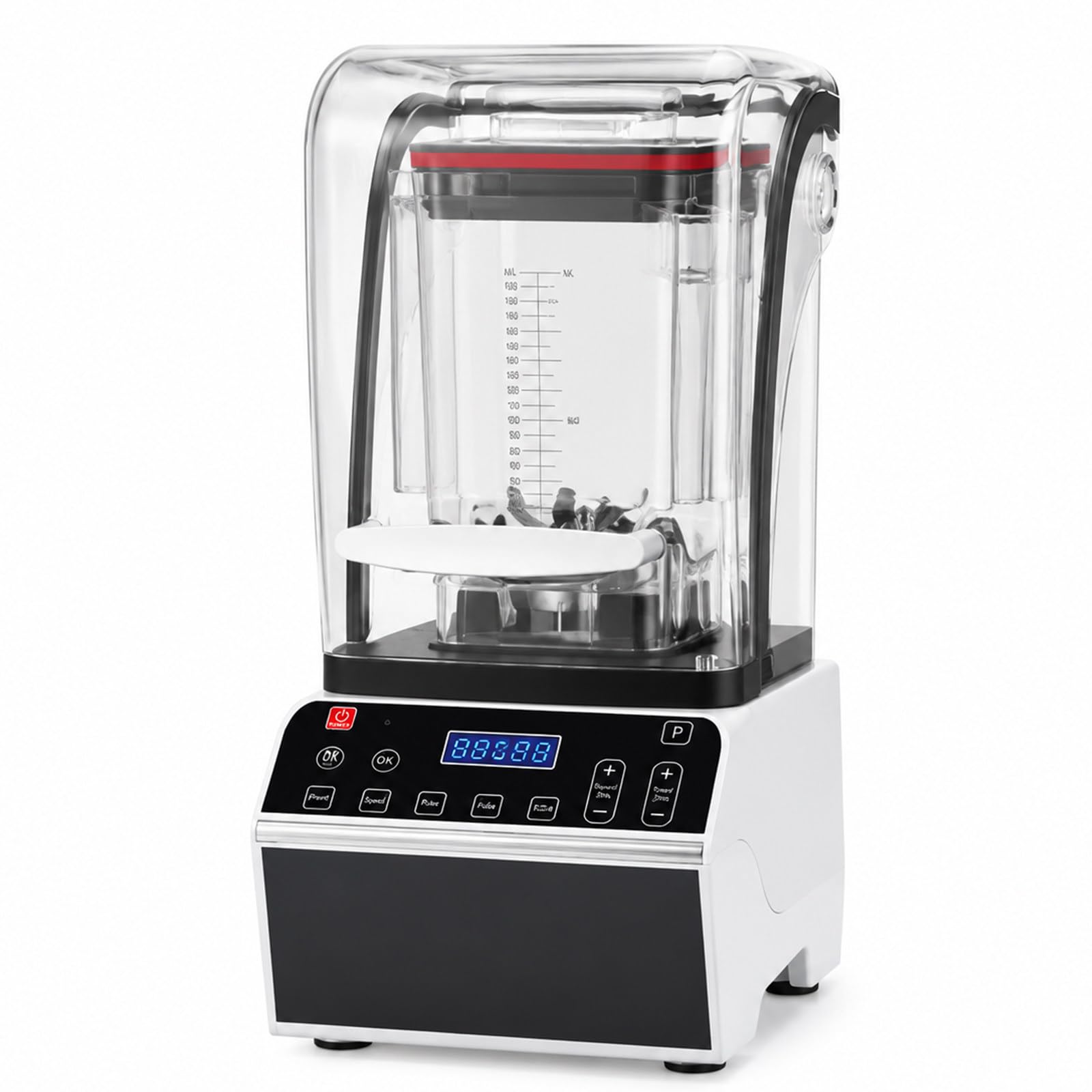 Profesjonalny Cichy Blender, 2200 W, 46000 RPM, 6 Programów i DIY | Przygotuj Kilka Porcji w Jednej Partii, Następnie Szybko Usuń Resztki, aby Sprawnie Realizować Zamówienia w Godzinach Szczytu