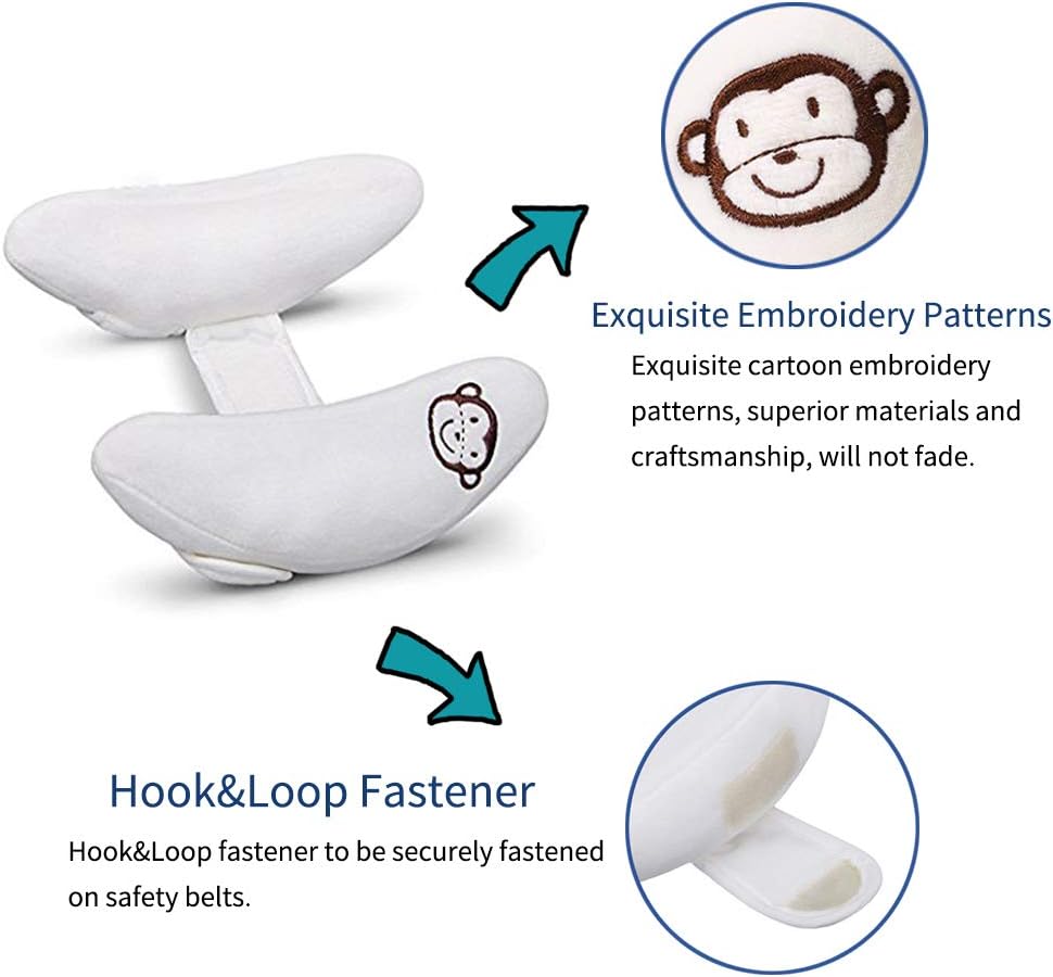Adjustable Travel Pillow for Infant, Portable Head Support for Car Seats