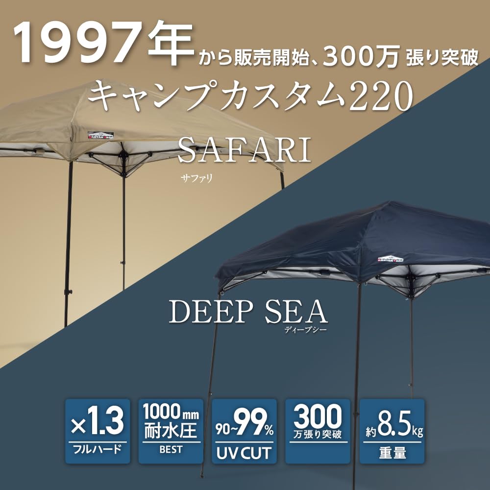 カンタンタープ260キャンプカスタム 日除け 遮熱 UVカット 【公式通販】