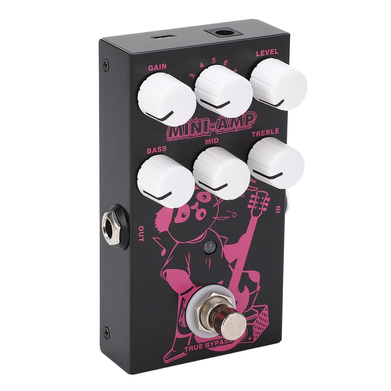 RiToEasysports Pedal de Efectos Guitarra, 9 Tonos Amplificador Clásicos y EQ 3 Bandas Pedal Guitarra Eléctrica Múltiple para Práctica de Interpretación, Músicos Principiantes y Profesionales