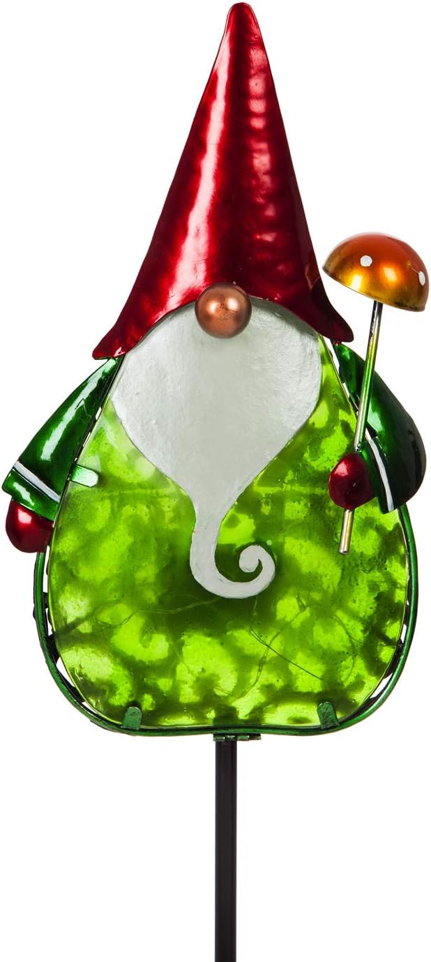 Evergreen Garden 36" H Secret Solar Garden Stake, Gnome Garden Décor and Accessories for Home and Yard