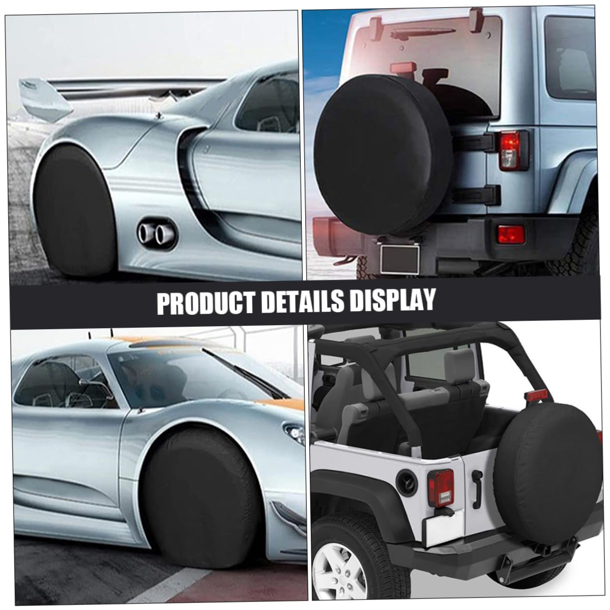 Vaguelly 2pezzi Copriruota in Pvc Per Auto e Rimorchio Protezione Per Pneumatici Scorta Resistente Per Camion e Camper
