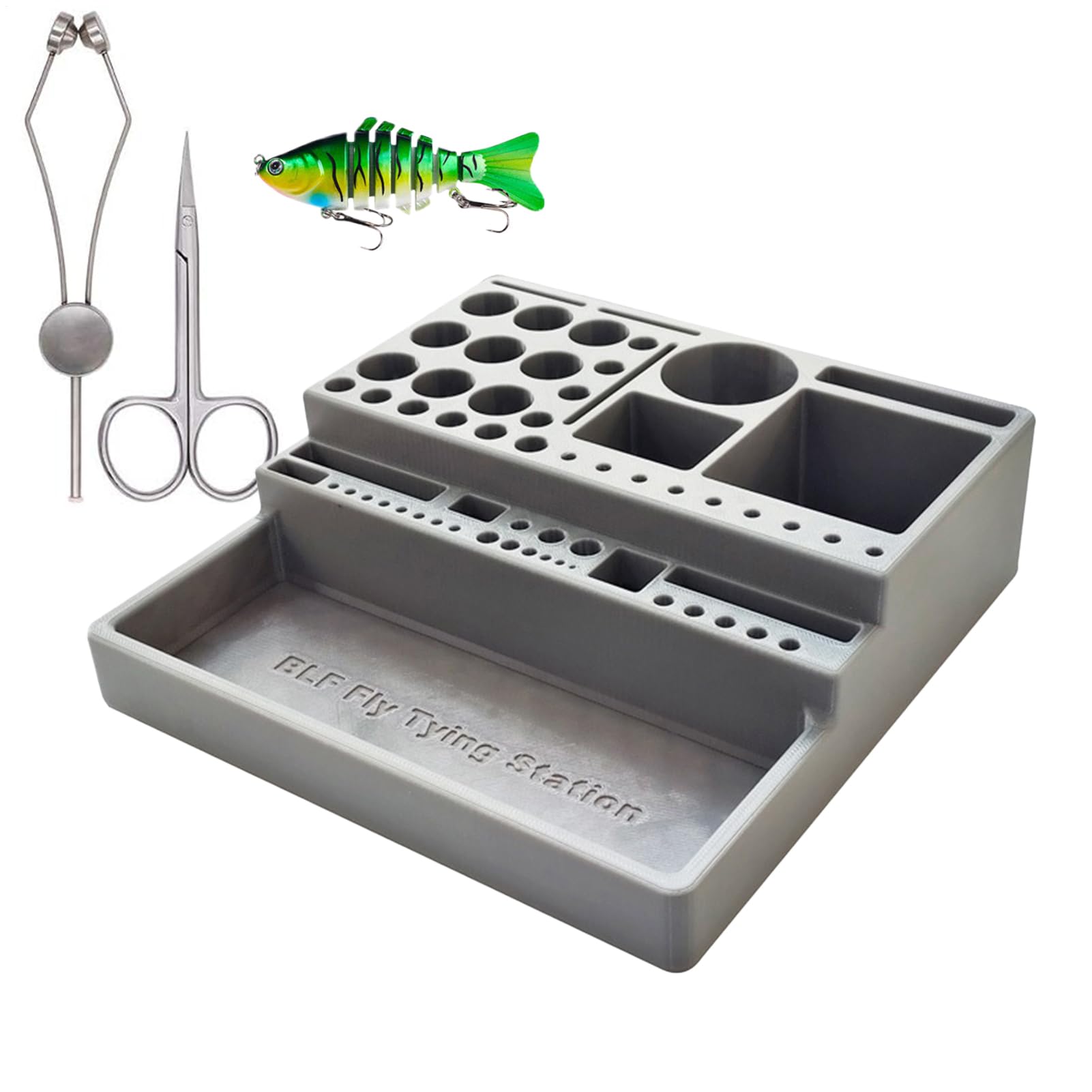 Organizador para atado de moscas y soporte de herramientas para evitar perdidas de accesorios