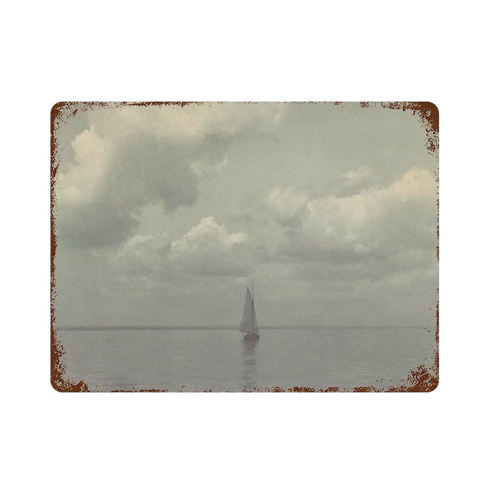 xiaoxiaoshen Vintage Sailboat-themed Wall Decorations, Coastal Charm Wall Decor Art Metal Tin Poster Modern Home Decor Art Home Bar Shop Decorations Vintage Sign 30x40cm