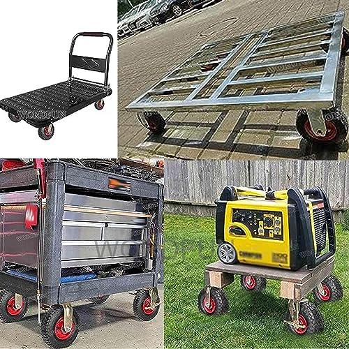 Roulettes en caoutchouc robustes pour meuble et table 450 LB - 8