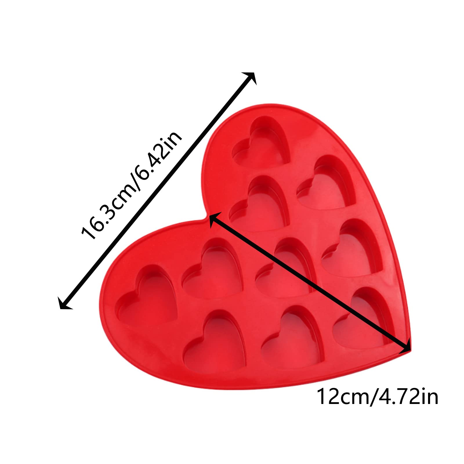 2 Stampi In Silicone Per Waffle A Forma Di Cuore - Antiaderenti, Per Forno/microonde, 5 Cavità Ciascuno (17.5x17.5 Cm)