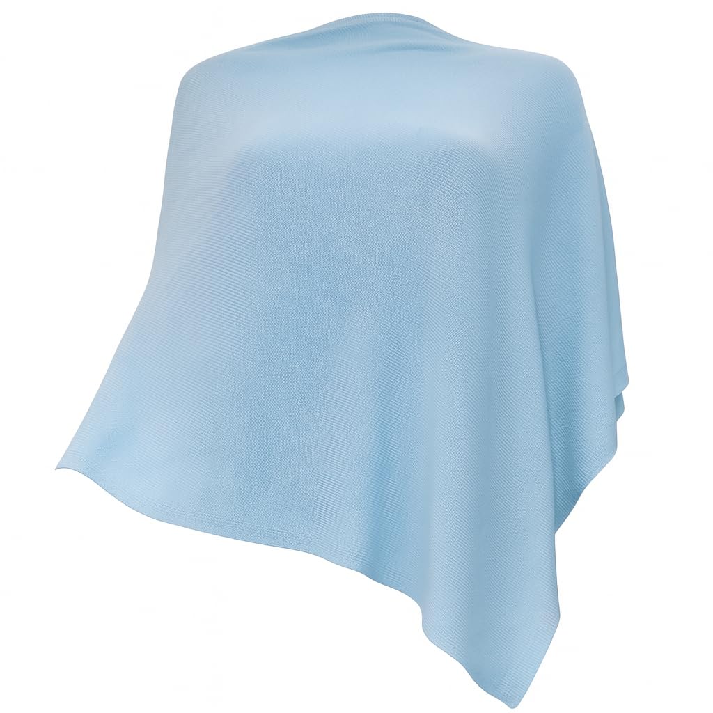 Poncho Donna | 100% Cotone | Tinta Unita | Morbido | Traspirante e Leggero | Comodo da Mare | Spiaggia | Piscina | Casa | Disponibile in Vari Colori