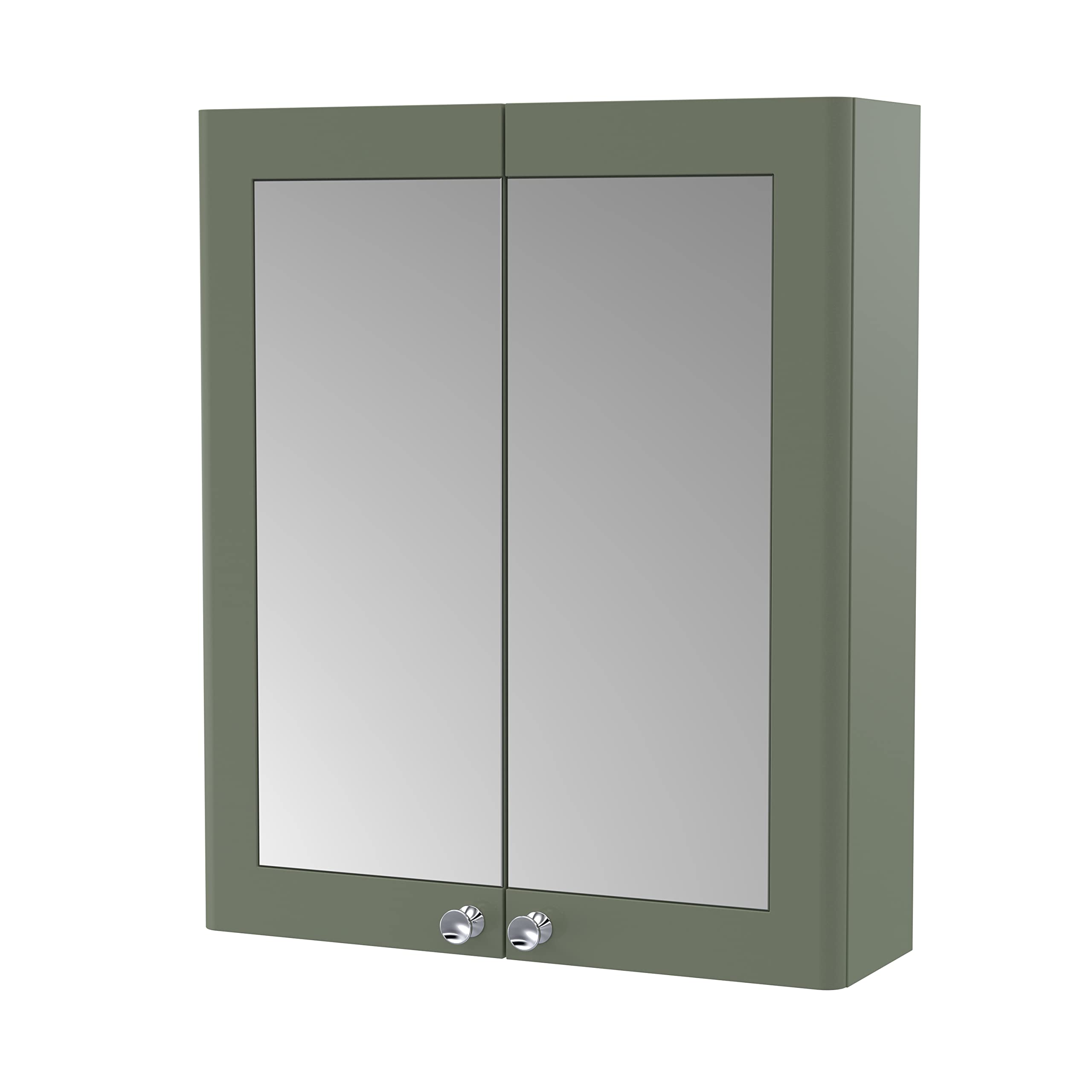 nuie Classique 2 Door Wall Hung Mirror Cabinet - Green
