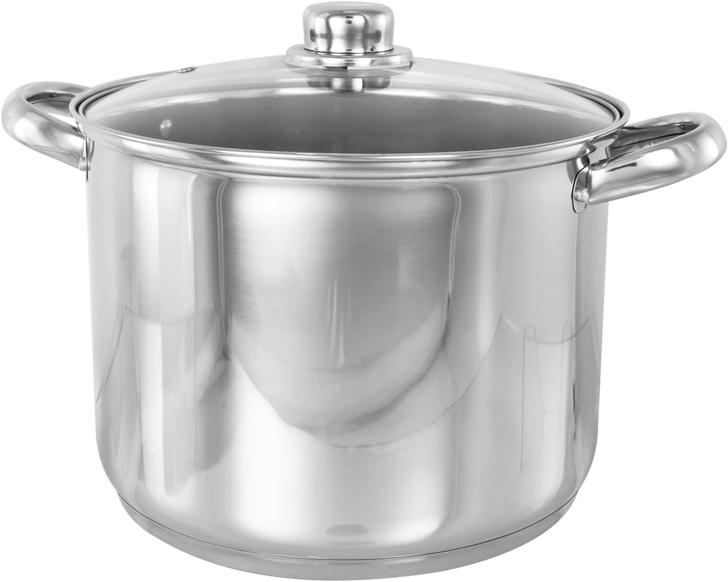 HOMICHEF Large Nickel Free Stainless Steel Stock Pot with Lid (30 cm
