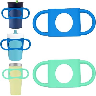 NiHome 2PCS Silicone Dual-Handle Cups Grip Compatible with 12-15oz Owala Zak Kids Tumbler, Accessories Handle Fit for 14oz Simple Modern Contigo Kids Tumbler, Handles for Home Travel Outdoors