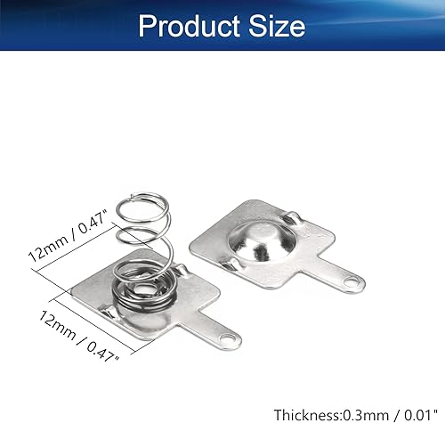 Miniatura 2 de Heyiarbeit 20 pares de resortes de batería AA de metal de repuesto de placa de contacto de conversión positiva a negativa para cargador de batería