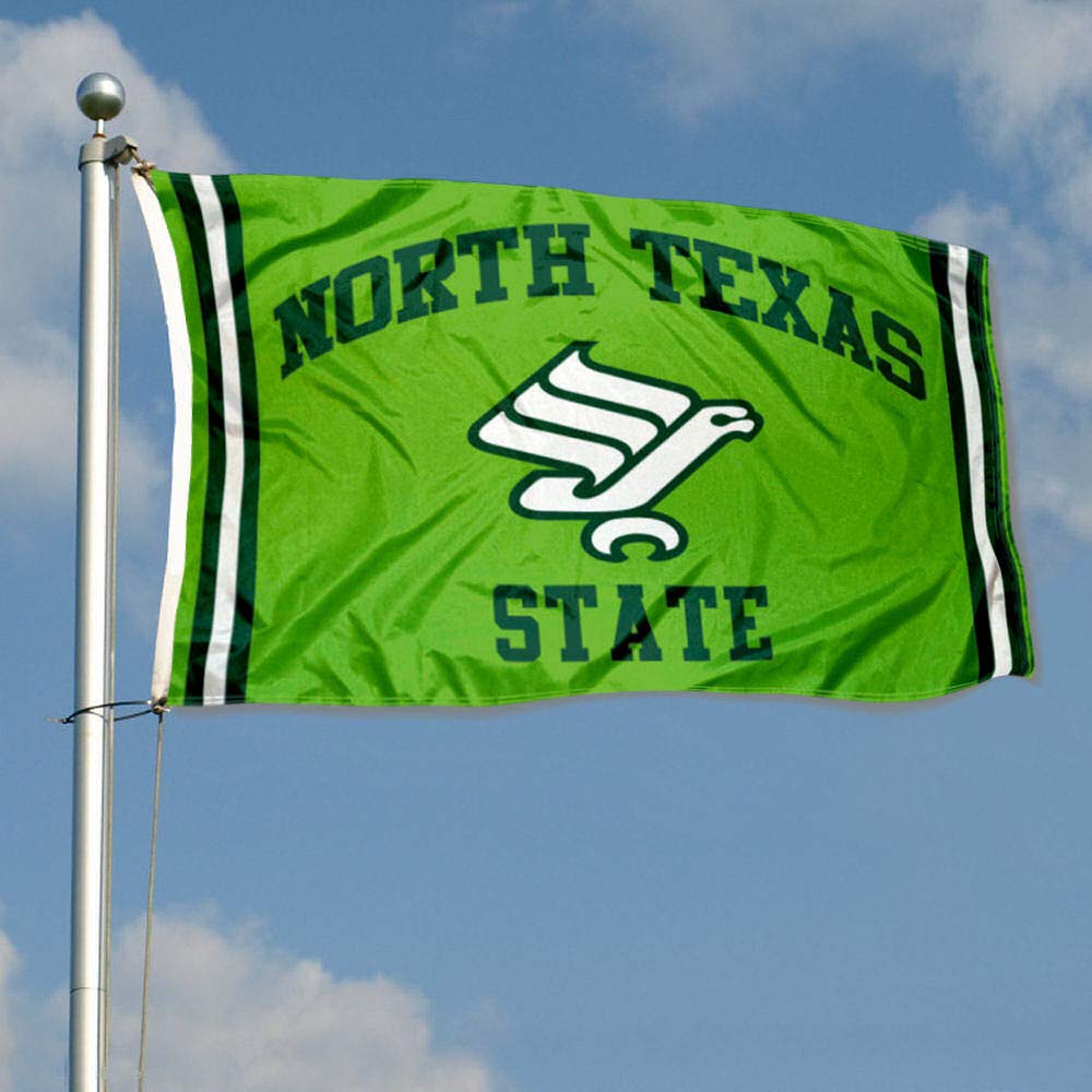 North Texas Mean Green Banner With Pole – 30x40 Inch, Double-Sided, Officially Licensed