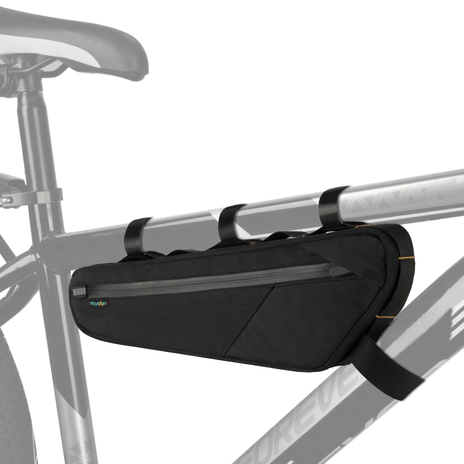 Sacoche Cadre Velo 2,5L Grande Capacité Sac pour Tube Horizontale de Vélo Étanche Accessoires Vélos Route de Course Porte Outil Kit Velo Electrique VTT Cyclisme 380 * 115 * 55mm Noir