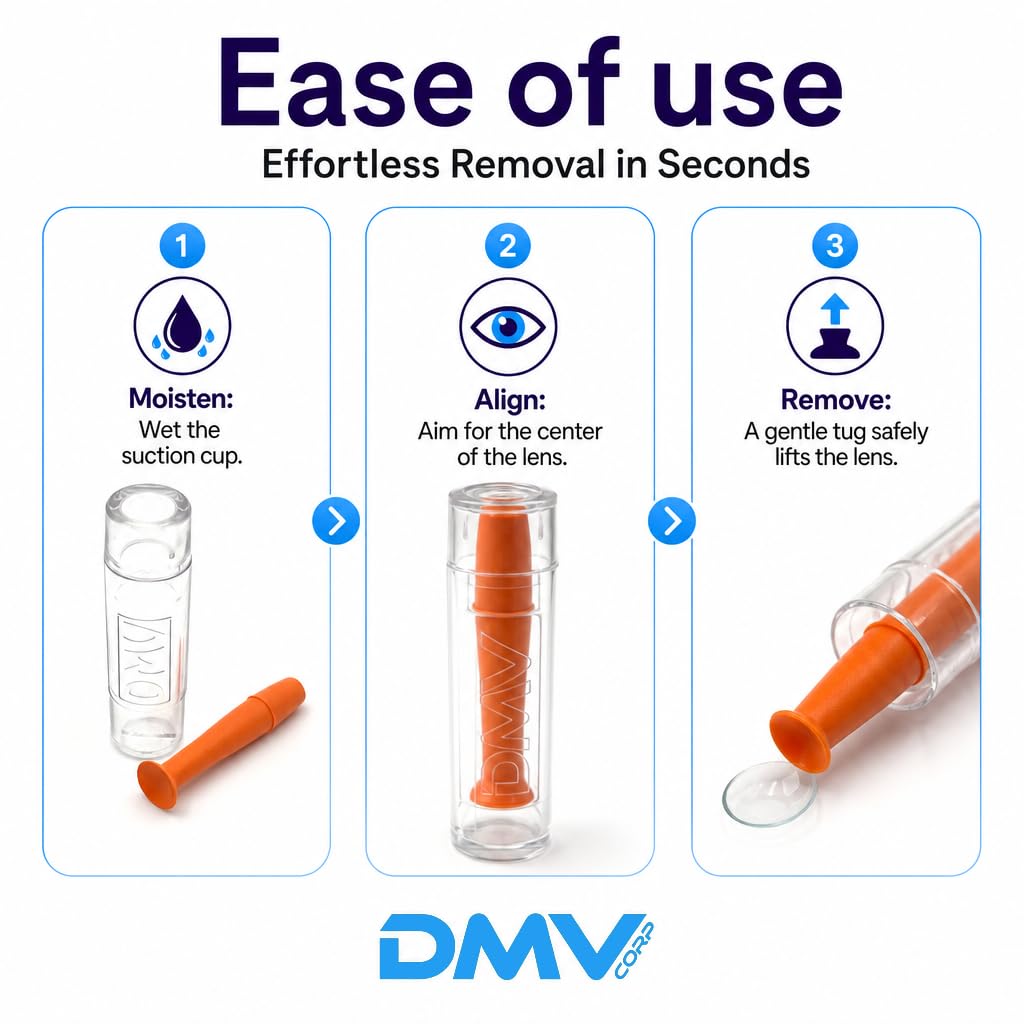 DMV Lot de 3 décapants ultra durs pour lentilles de contact Orange