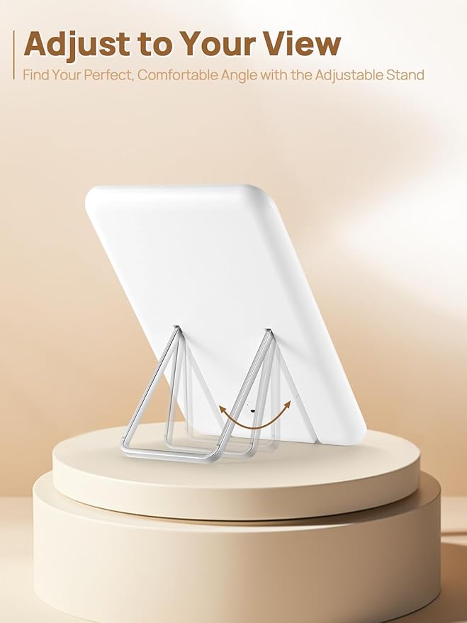 OMIRO Espejo Iluminado de Maquillaje 8x5 pulgadas con Soporte Ajustable y Aumento 10X, Blanco miniatura 7