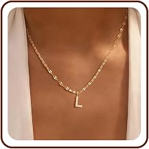 Initial Necklaces for Women, Dainty 14K Gold Plated Necklaces, A-Z CZ Letter Pendant Necklace, Trendy Hypoallergenic Personalized Cubic Zirconia Waterproof Necklace Gold Jewelry for Her
