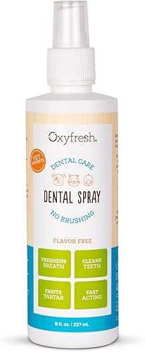 Oxyfresh Spray dental avanzado para mascotas - Aliento fresco instantáneo para mascotas solución dental para mascotas más fácil sin cepillar para