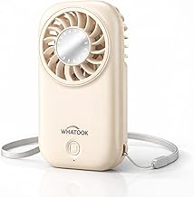 WHATOOK Mini Handheld Fan, 11000RPM Strong Handheld Fan with 5 Speeds 56g Ultralight Portable for Travel and Travel, USB-C Rechargeable, Personal Makeup Fan